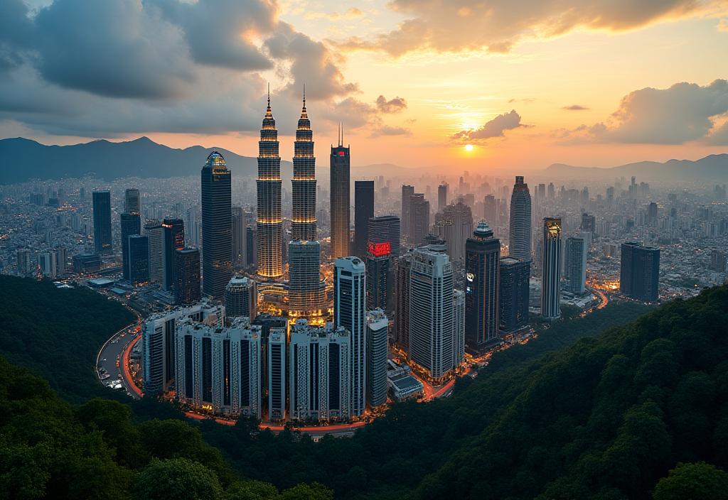 Fotografi udara Kuala Lumpur dengan dron